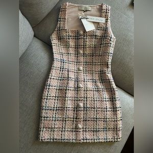 Vici x Madison LeCroy Charleston Plaid Tweed Mini Dress